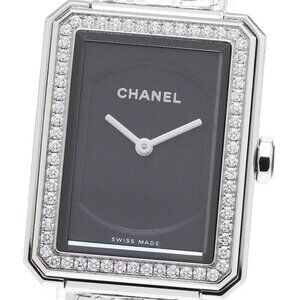 CHANEL Boyfriend tweed H4877 Diamond Bezel Black Dial Quartz Ladies Watch_862780